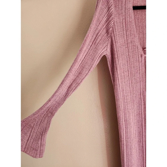 NWT By Anthropologie Long Shine Cardigan Sweater Size S Pink - Picture 6 of 12